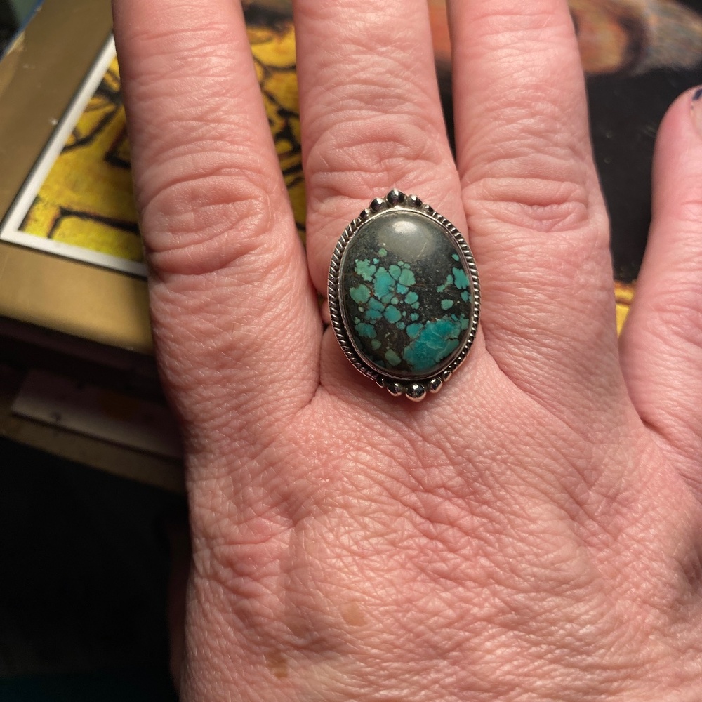 Tibentan turquoise sterling silver